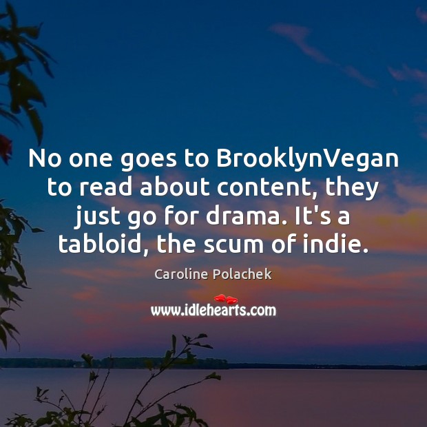 No one goes to BrooklynVegan to read about content, they just go Caroline Polachek Picture Quote