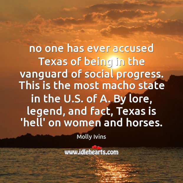 No one has ever accused Texas of being in the vanguard of Image