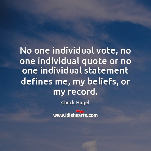 No one individual vote, no one individual quote or no one individual Image