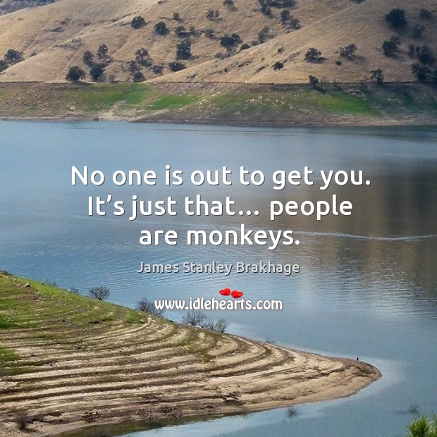 No one is out to get you. It’s just that… people are monkeys. Image