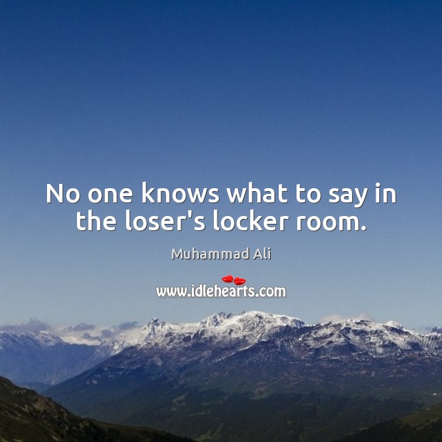 No one knows what to say in the loser’s locker room. Image