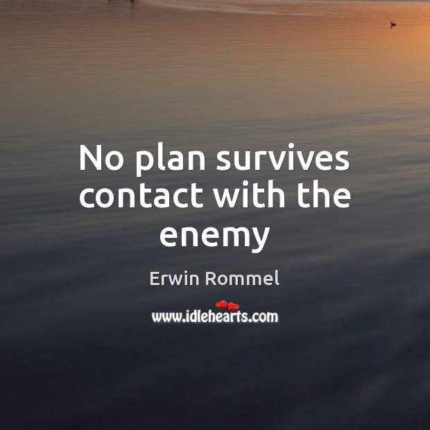 No plan survives contact with the enemy Image