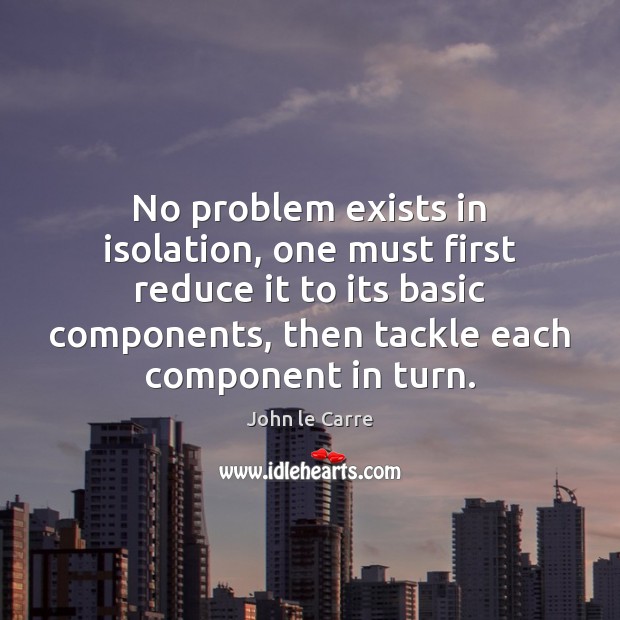 No problem exists in isolation, one must first reduce it to its Image