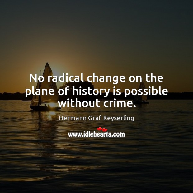 No radical change on the plane of history is possible without crime. Crime Quotes Image