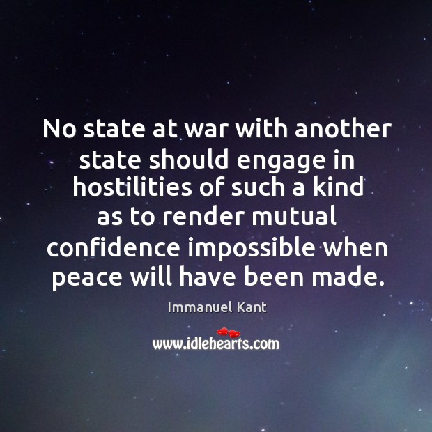 No state at war with another state should engage in hostilities of Image