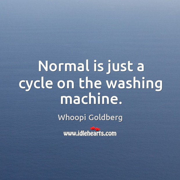 Normal is just a cycle on the washing machine. Image