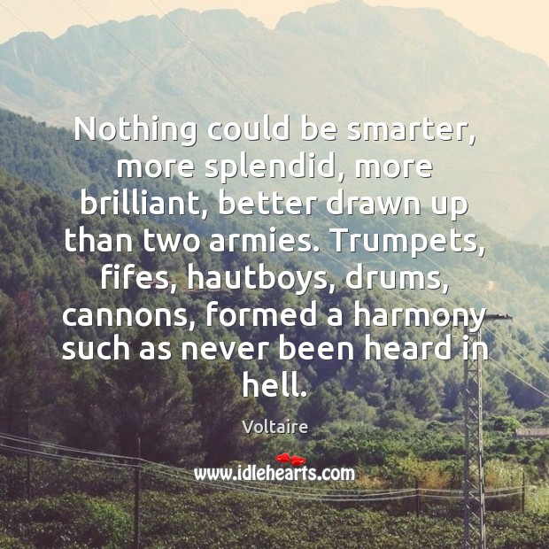Nothing could be smarter, more splendid, more brilliant, better drawn up than Voltaire Picture Quote