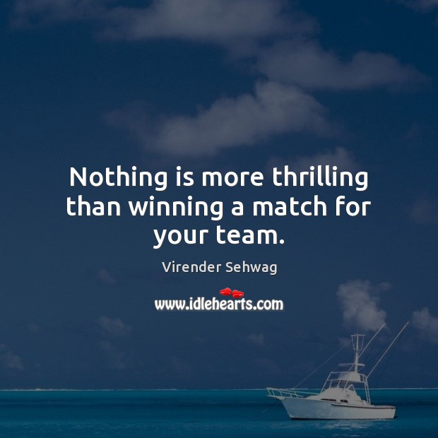 Nothing is more thrilling than winning a match for your team. Image