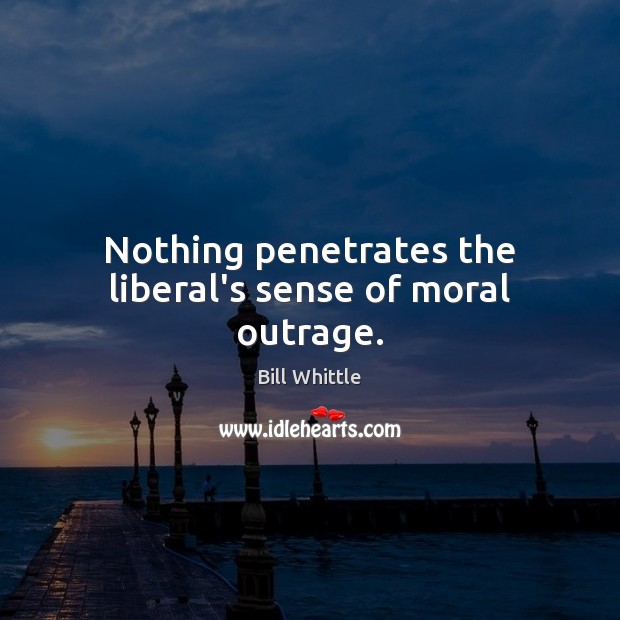 Nothing penetrates the liberal’s sense of moral outrage. Image