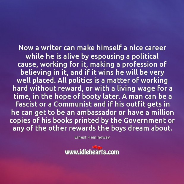 Now a writer can make himself a nice career while he is Image