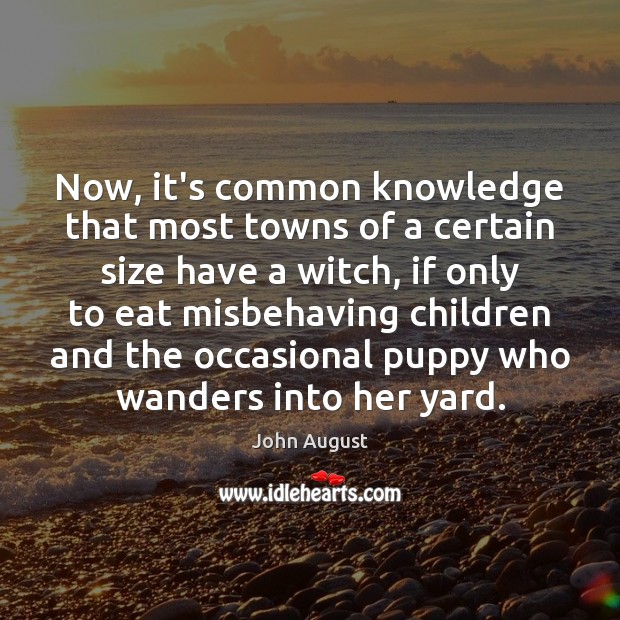 Now, it’s common knowledge that most towns of a certain size have John August Picture Quote