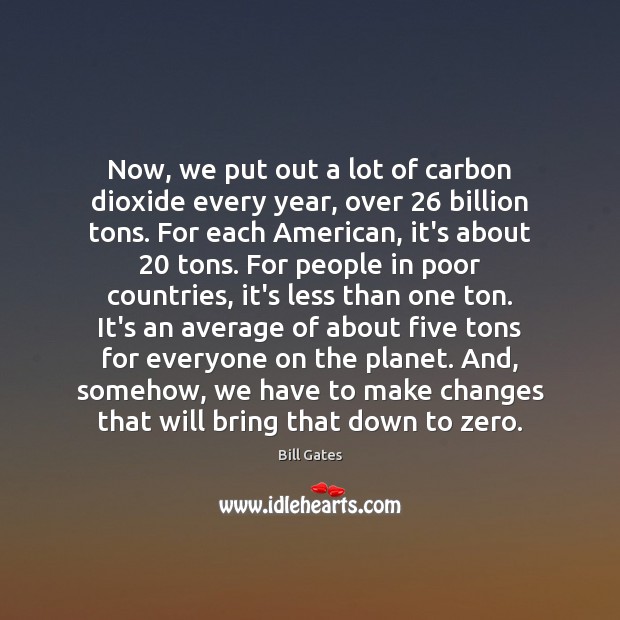 Now, we put out a lot of carbon dioxide every year, over 26 Image