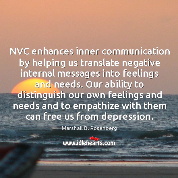 NVC enhances inner communication by helping us translate negative internal messages into Image