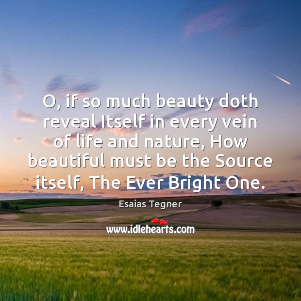 O, if so much beauty doth reveal Itself in every vein of Image