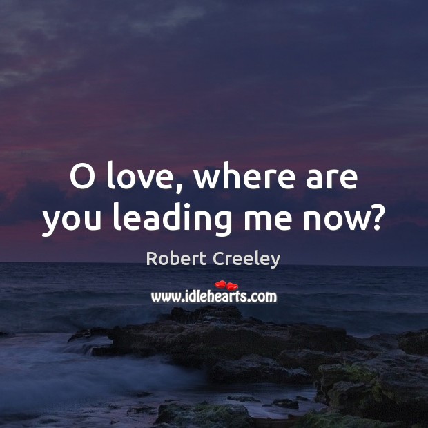 O love, where are you leading me now? Image