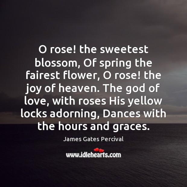 O rose! the sweetest blossom, Of spring the fairest flower, O rose! Spring Quotes Image