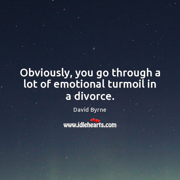 Obviously, you go through a lot of emotional turmoil in a divorce. Divorce Quotes Image