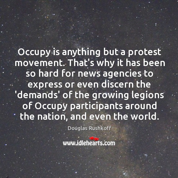 Occupy is anything but a protest movement. That’s why it has been Image