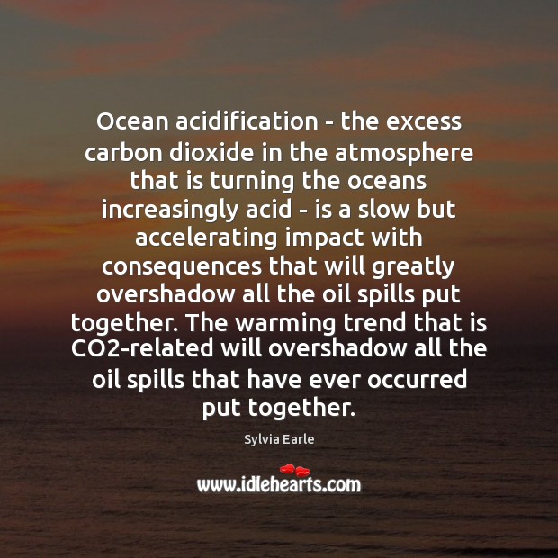 Ocean acidification – the excess carbon dioxide in the atmosphere that is Image