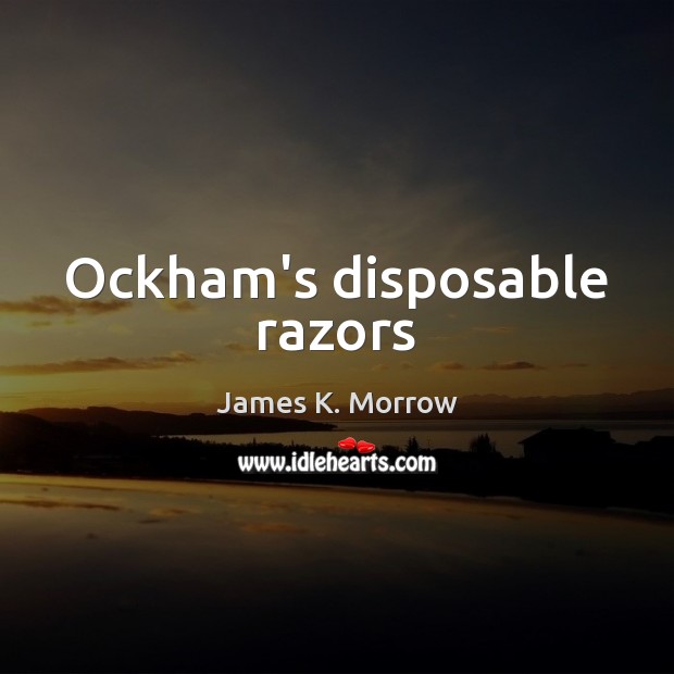 Ockham’s disposable razors Image