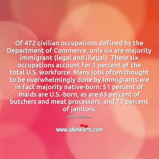 Of 472 civilian occupations defined by the Department of Commerce, only six are Image