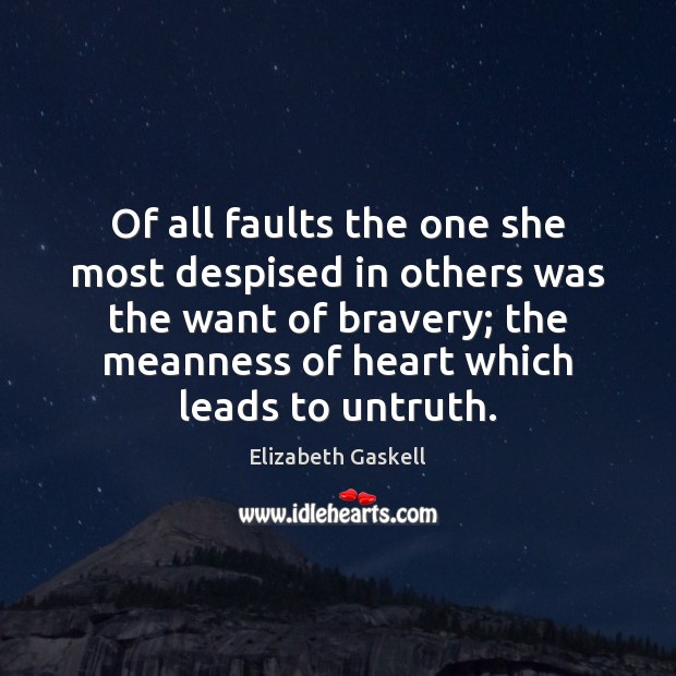 Of all faults the one she most despised in others was the Image