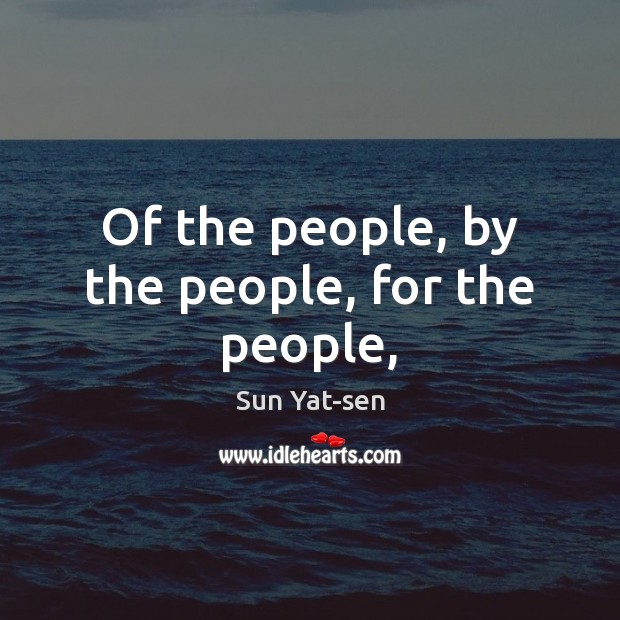 Of the people, by the people, for the people, Image