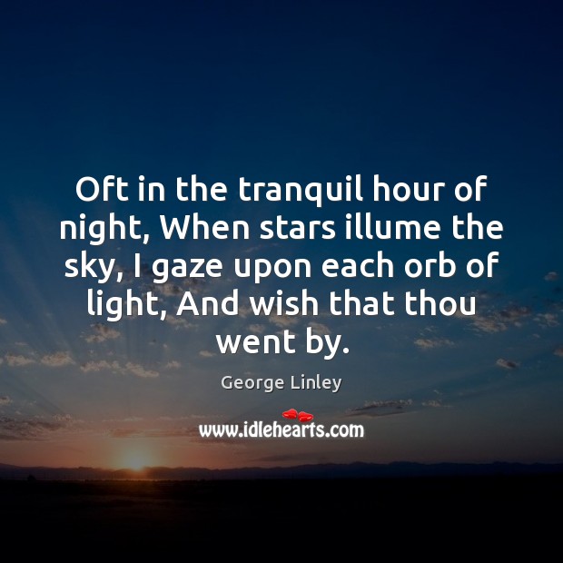 Oft in the tranquil hour of night, When stars illume the sky, Image