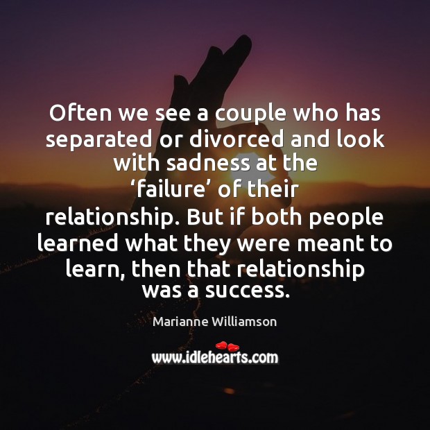 Often we see a couple who has separated or divorced and look Image