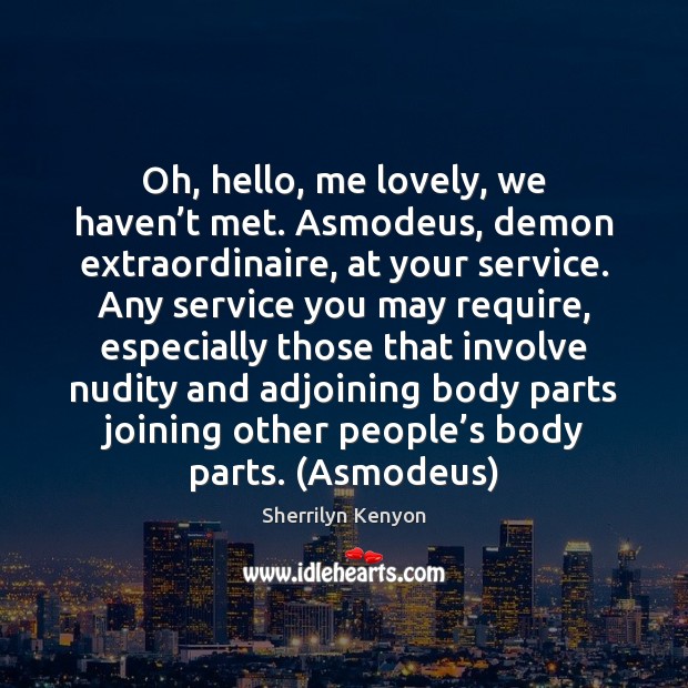 Oh, hello, me lovely, we haven’t met. Asmodeus, demon extraordinaire, at Image