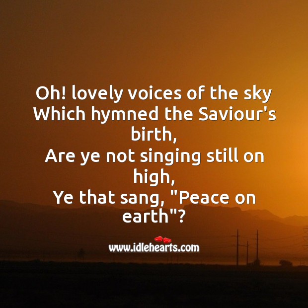 Oh! lovely voices of the sky Christmas Messages Image