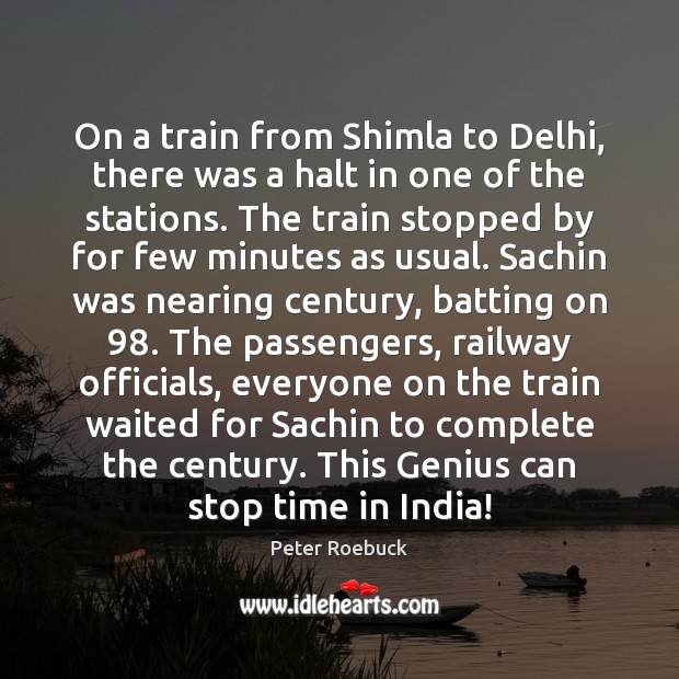 On a train from Shimla to Delhi, there was a halt in 