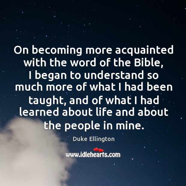 On becoming more acquainted with the word of the bible Image