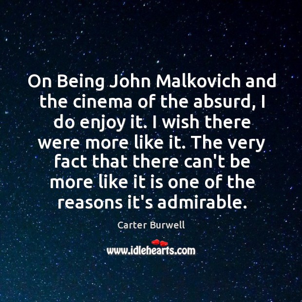 On Being John Malkovich and the cinema of the absurd, I do Image