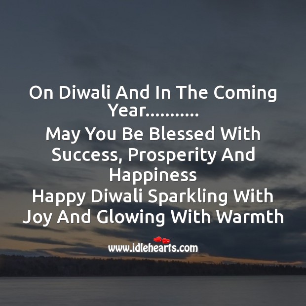 On diwali and in the coming year. Diwali Messages Image