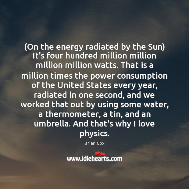 (On the energy radiated by the Sun) It’s four hundred million million Image