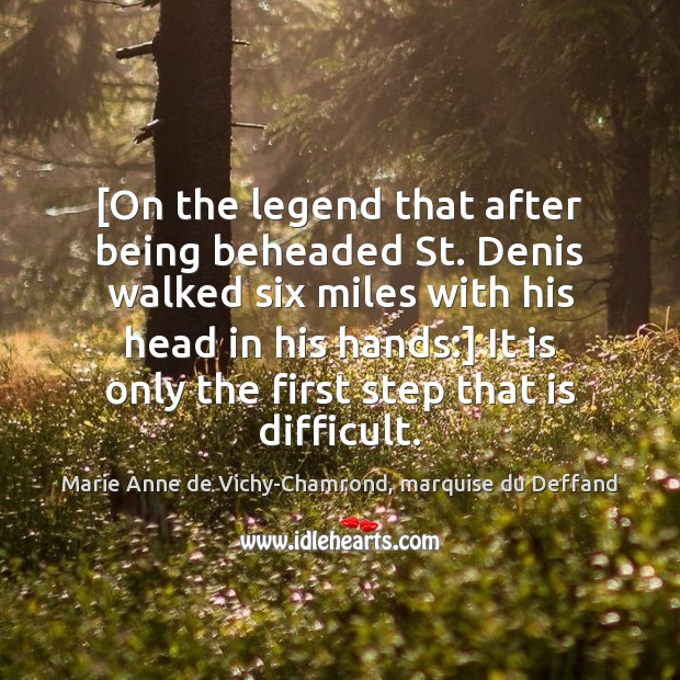 [On the legend that after being beheaded St. Denis walked six miles Image
