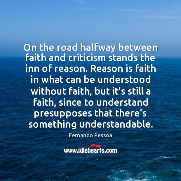 On the road halfway between faith and criticism stands the inn of Image