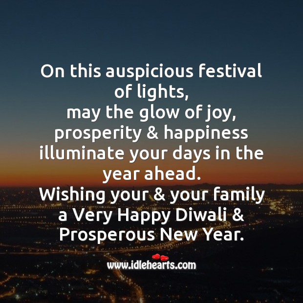 On this auspicious festival of lights Diwali Messages Image