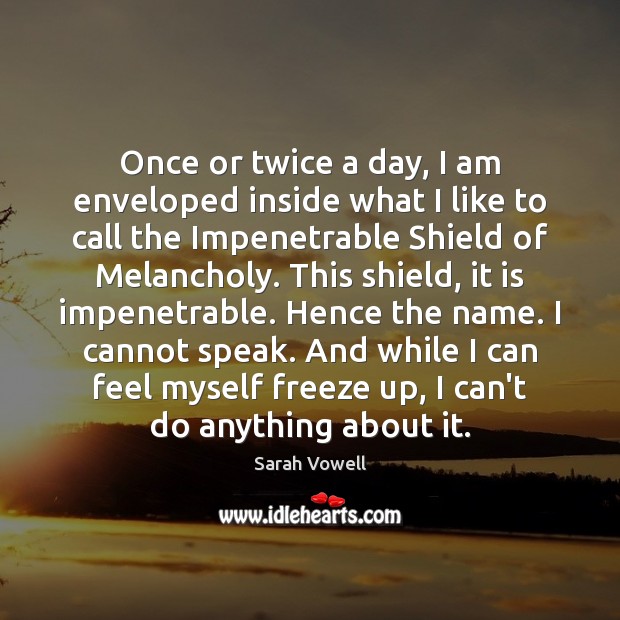 Once or twice a day, I am enveloped inside what I like Sarah Vowell Picture Quote