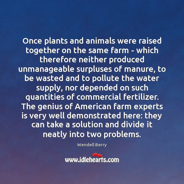 Once plants and animals were raised together on the same farm – Image