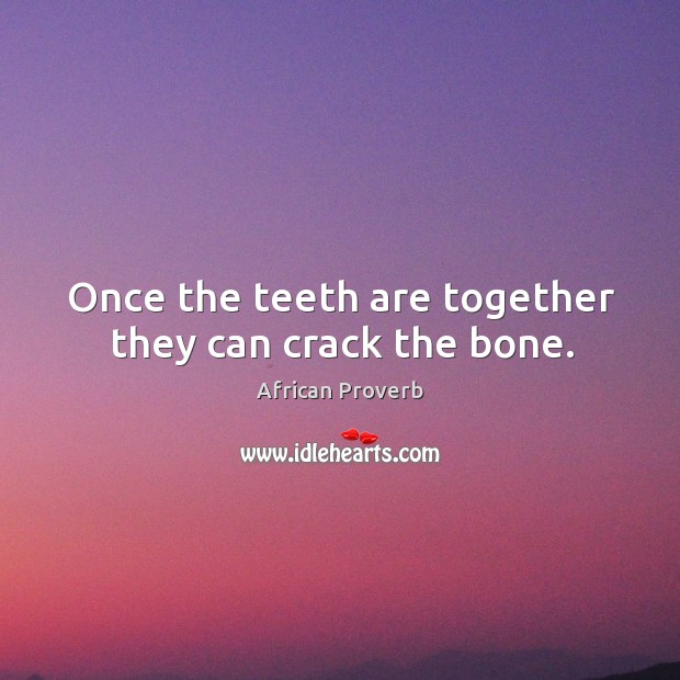 Once the teeth are together they can crack the bone. Image
