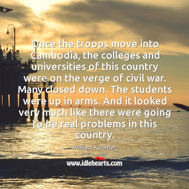 Once the troops move into cambodia, the colleges and universities of this country Image