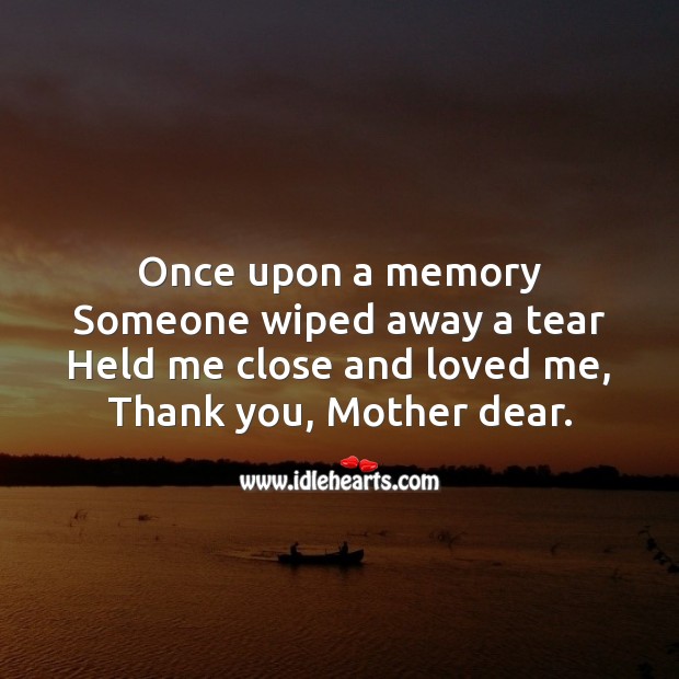 Once upon a memory Mother’s Day Messages Image