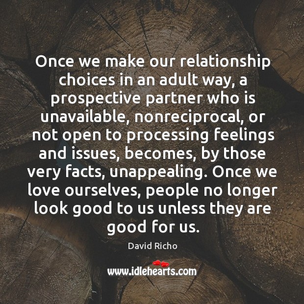 Once we make our relationship choices in an adult way, a prospective Image