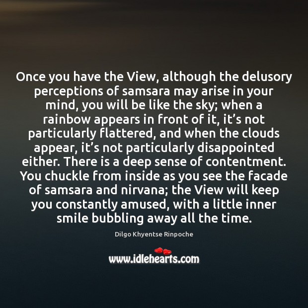 Once you have the View, although the delusory perceptions of samsara may Dilgo Khyentse Rinpoche Picture Quote
