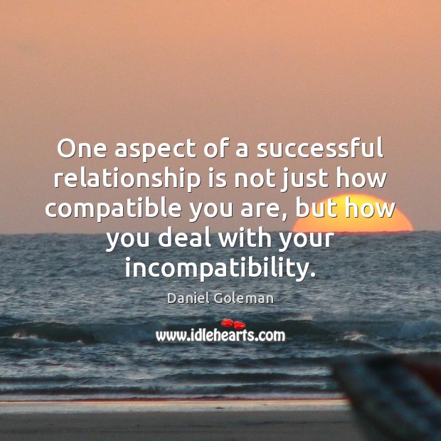 One aspect of a successful relationship is not just how compatible you Image