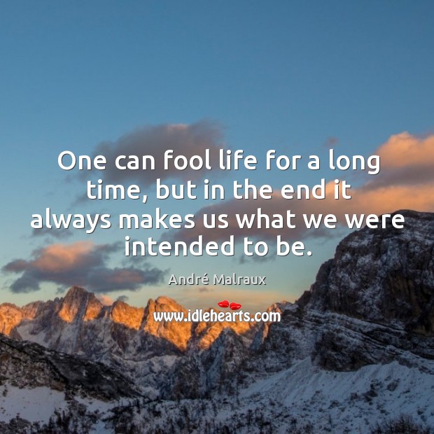 One can fool life for a long time, but in the end André Malraux Picture Quote
