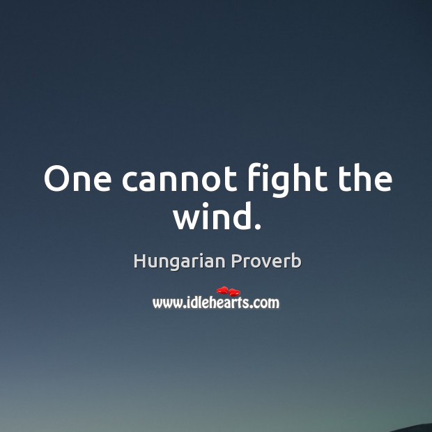 One cannot fight the wind. Image