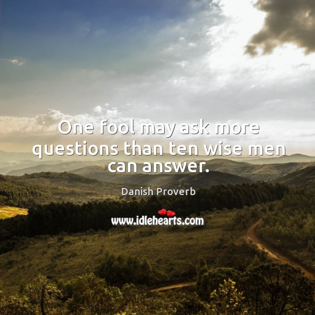 One fool may ask more questions than ten wise men can answer. Danish Proverbs Image